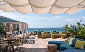 Sky-high style “The Nest” rooftop terrace, The Residences at Seafire.